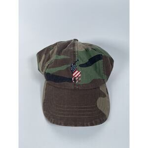 Polo Ralph Lauren Camouflage POLO USA PONY Ball Cap Baseball Hat Green Brown NEW